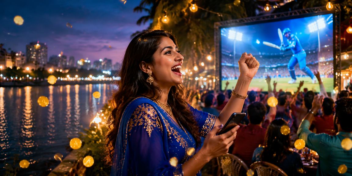 Users enjoying orbitmk88 cricket betting at a Dhaka night market